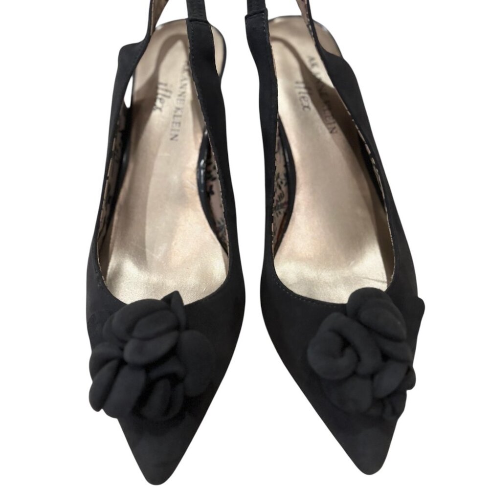 Anne Klein Flex Woman's Dark Gray 2 1/2" Heels sz 6 1/2